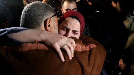 קבלת פנים ברמאללה לאסירים ששוחררו בפעימה השביעית