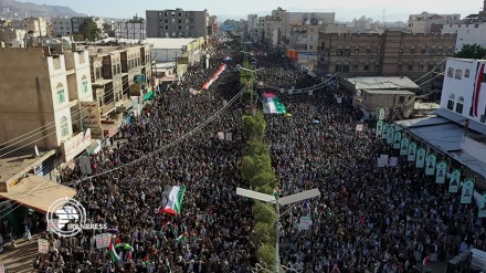 イエメンで、数百万人がパレスチナ支援デモ実施