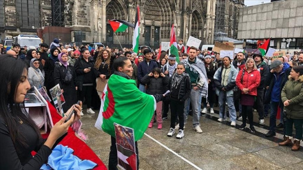 Демонстрация в поддержку Палестины в немецком городе