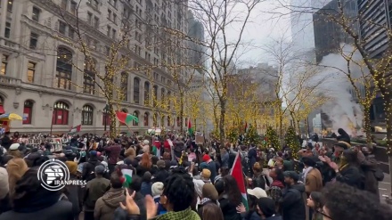 米NYで、パレスチナ支持者らが大規模デモを実施