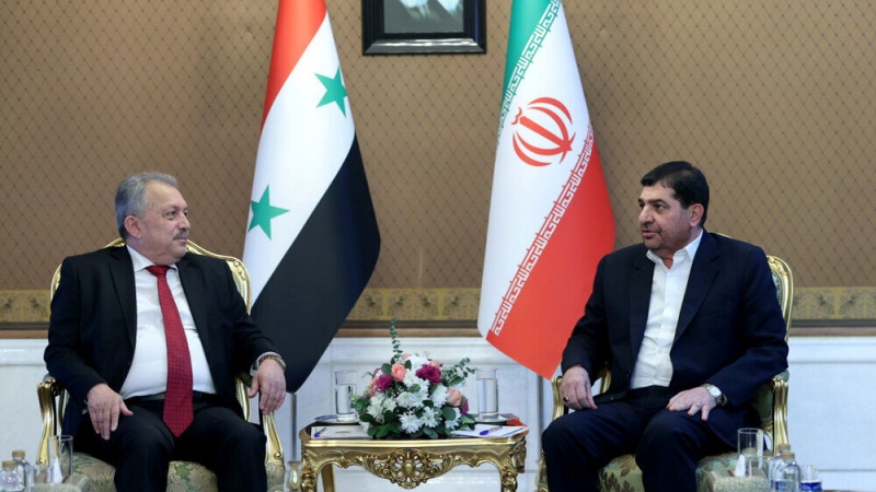 伊朗第一副总统穆赫贝尔 叙利亚总理侯赛因·阿尔努斯