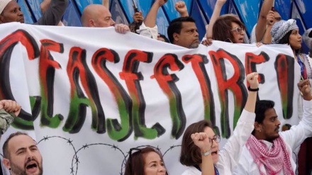 COP28-Demonstranten fordern Waffenstillstand im Gazastreifen im ersten Pro-Palästina-Protest der VAE