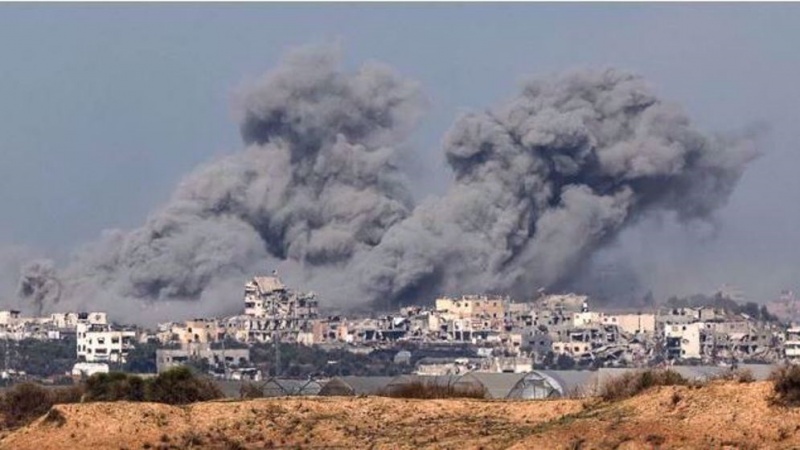 Сионистик режим қирувчи самолётлари Ғазо бўлгасини ваҳшиёна бомбардимон этмоқда