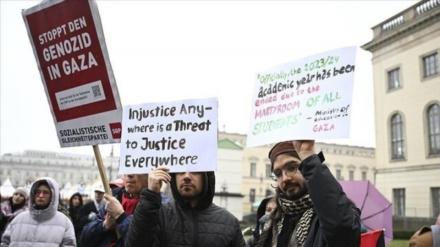 Пропалестинский студенческий митинг в Берлине