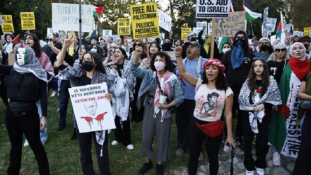 Պաղեստինի կողմնակիցները հավաքվել են Կալիֆորնիայում «Ցեղասպան Ջոյի» ելույթի վայրում