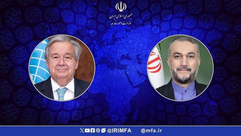 ईरान के विदेश मंत्री और संयुक्त राष्ट्र महासचिव के बीच टेलीफ़ोन पर बातचीत, ग़ज़्ज़ा के हालात पर चर्चा