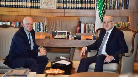 Libanesischer Premierminister beim Treffen mit Borrell: Israel sollte mit der Verletzung des libanesischen Souveränität aufhören