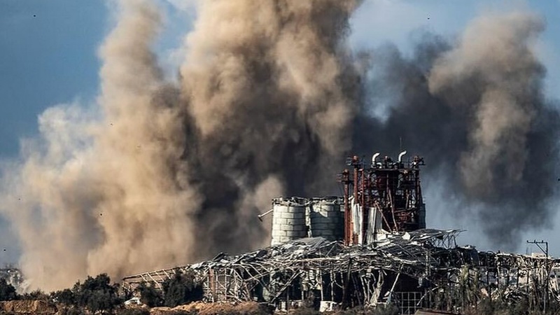 Serangan udara rezim Zionis Isrel ke Jalur Gaza, 5 Januari 2024.
