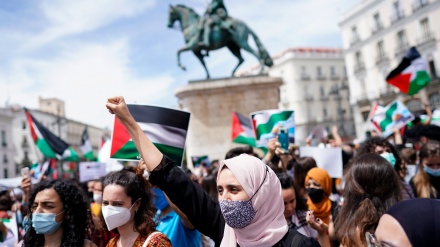 Qytetarët e spanjës protestojnë në mbështetje ndaj popullit të Palestinës/Foto