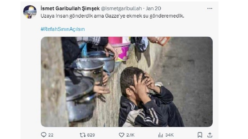 トルコ人活動家「人類の宇宙空間送りはできてもガザに水・食料送付できず」