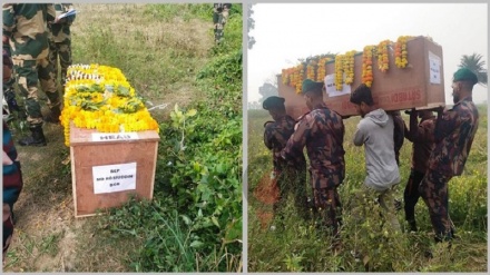 বিএসএফ’র গুলিতে নিহত বিজিবি জওয়ানের মরদেহ হস্তান্তর; নিহতের স্বজনদের ক্ষোভ 