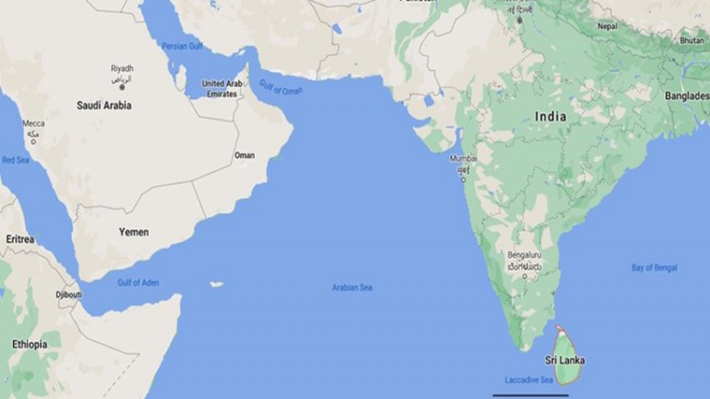 peta Yaman, dan Teluk Aden