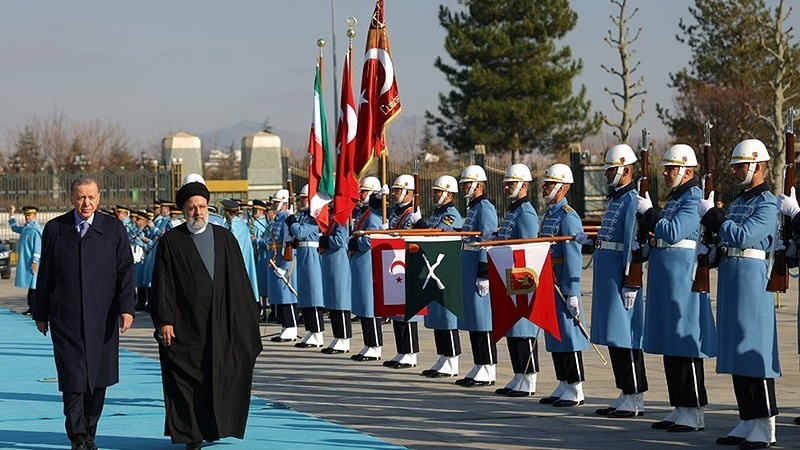 Presiden Republik Islam Iran Sayid Ebrahim Raisi dan Presiden Turki Recep Tayyip Erdogan, Rabu (24/1/2024).