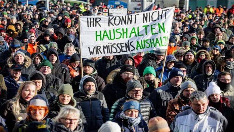 petani Jerman berunjuk rasa