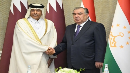 دیدار رئیس جمهور تاجیکستان با رئیس مجلس مشورتی شورای دولتی قطر 