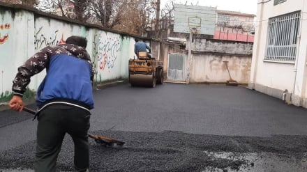 Tolışədə 9 qılə məktəbi so asfalt kardey bıə.