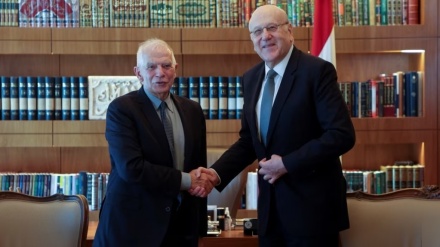 ראש ממשלת לבנון נפגש עם שר החוץ של האיחוד האירופי