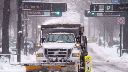 Hundreds of flights cancelled across US as winter storms cause chaos