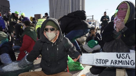 מפגינים תומכים בפלסטינים חסמו גשרים בניו יורק