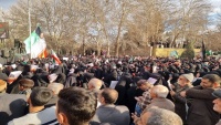 تشییع پیکر دو شهید حادثه تروریستی کرمان در مشهد مقدس