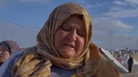 イスラエルへの抵抗を示すガザ女性