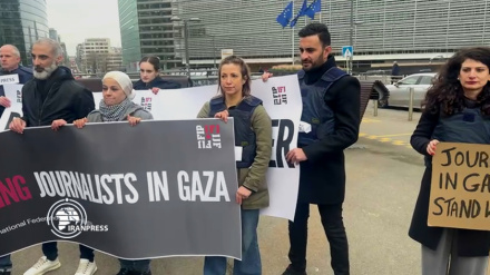 (VIDEO) Bruxelles, protesta contro uccisione giornalisti a Gaza