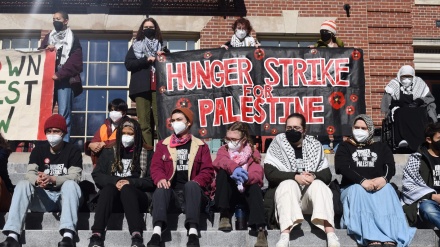 パレスチナ人支持する米学生のハンストが継続