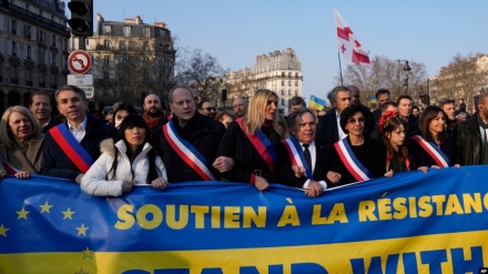 Demonstrata e mbështetësve të Ukrainës në qytetet evropiane