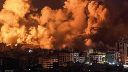 ادامه بمباران مناطق مختلف نوار غزه از سوی رژیم صهیونیستی