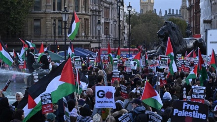 英ロンドンでパレスチナ支持デモ実施