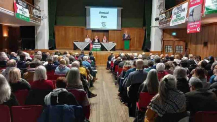 حامیان ملت فلسطین در یک گردهمایی در لندن خواستار پایان نسل‌کشی در غزه شدند