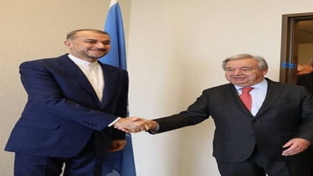 رایزنی وزیر امور خارجه ایران با دبیرکل سازمان ملل متحد 