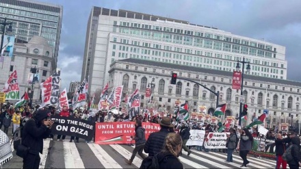 Demonstranten in San Francisco veranstalten Pro-Palästina-Kundgebung und fordern Waffenstillstand