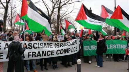 Французы собрались в знак протеста против резни Израиля в секторе Газа