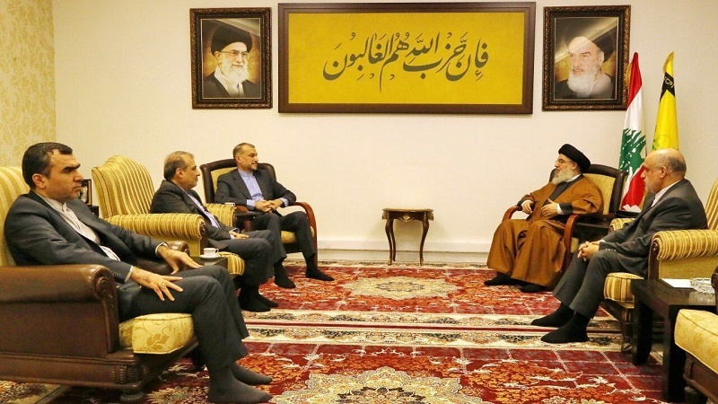 دیدار وزیر خارجه ایران با دبیرکل حزب الله لبنان