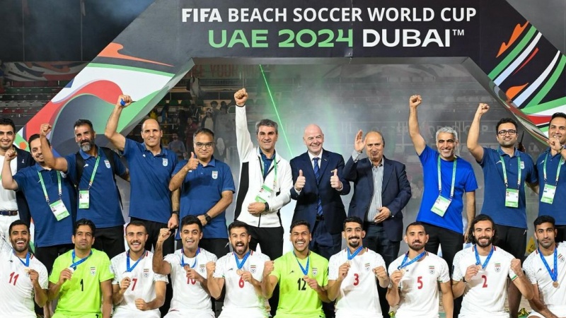 FIFAビーチサッカーワールドカップ・UAE2024において3位となったイラン