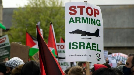 一些支持巴勒斯坦的美国公民聚集在白宫前