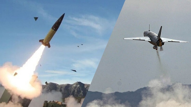 Ilustrasi serangan drone dan rudal oleh Front Perlawanan.
