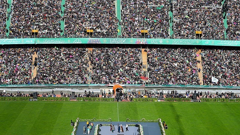 Perayaan Wiladah Imam Hasan Mujtaba as di Stadion Azadi Tehran, Iran, Selasa (26/3/2024).