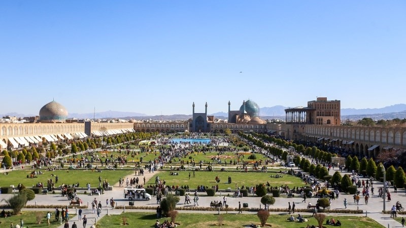 Alun-alun Naghsh-e Jahan, Isfahan, Iran.