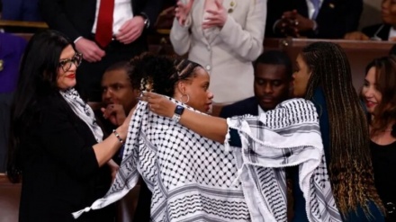 ABŞ-nyň prezidentiniň çykyşy bilen bir wagtyň özünde Palestina tarapdarlarynyň ýygnanyşygy