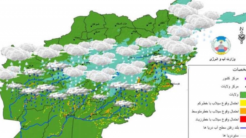 هشدار هواشناسی افغانستان درباره بارش باران و سیلاب‌های آنی در ۳۳ ولایت کشور