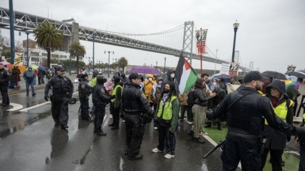 Антиизраильская демонстрация палестинских сторонников в Сан-Франциско