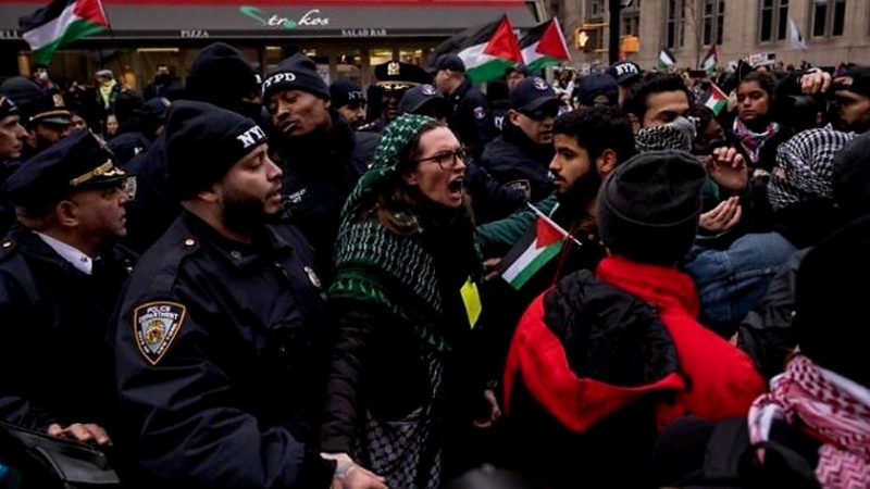 demonstrasi pro-Palestina di AS