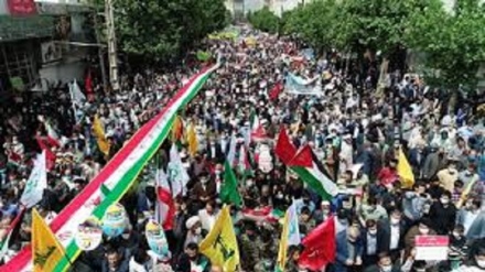 تاکید دبیر کل حزب الله لبنان بر حضور گسترده مردم در راهپیمایی روز جهانی قدس 