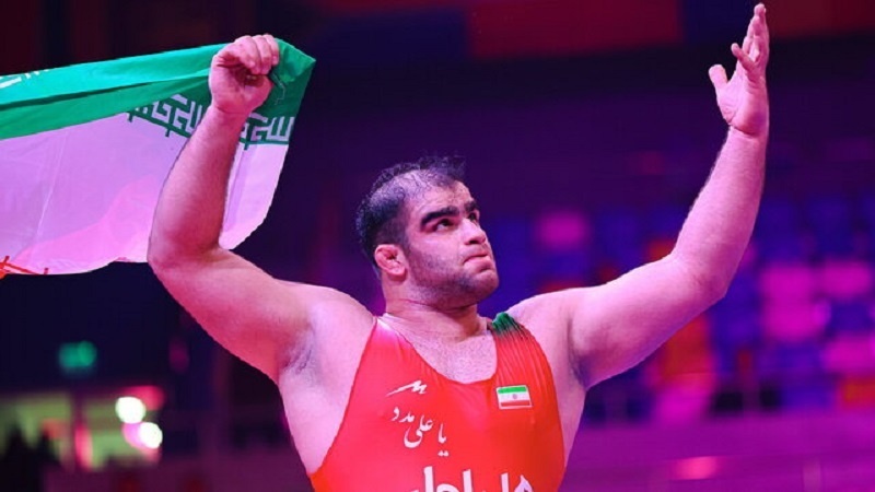 130キロ級で優勝したイランのアミーン・ミールザーザーデ選手
