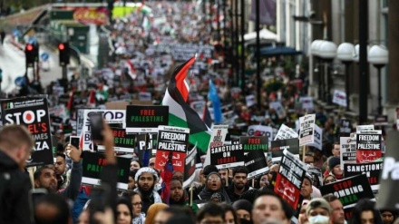 Продолжение демонстрации сторонников Палестины в Лондоне
