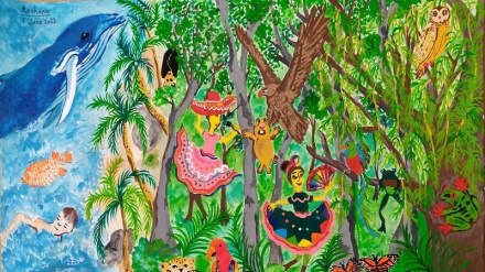 İranlı çocuk ressam Meksika'da düzenlenen uluslararası çocuk resim yarışmasını kazandı
