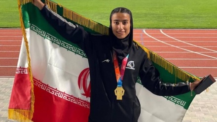 Iranian woman wins gold medal in 400m hurdles at Asian Youth Championships