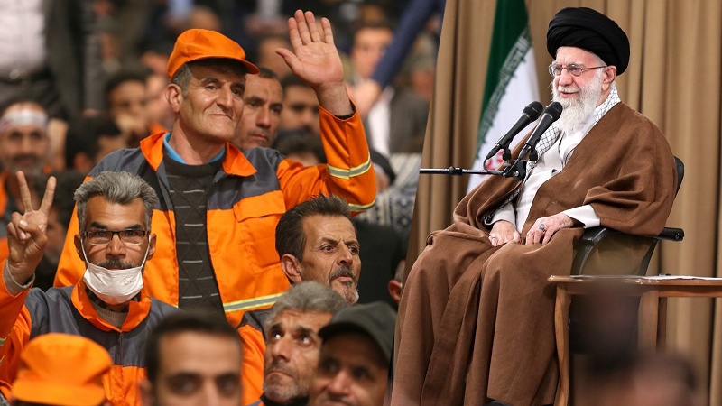 Ayatullah Khamenei bertemu pekerja Iran